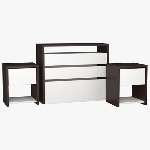 comprar Combo Comoda 3 Cajones 0,90mts + Mesa De Luz 1 Cajon 1 Hueco
