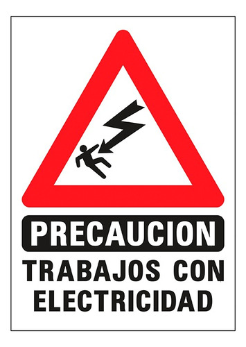 Cartel Corrugado Trabajos Electricidad 50x70 Cm Vial 