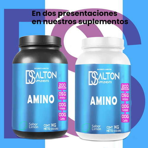 Aminoácidos En Polvo Dalton 1kg Varios Sabores 200 Servicios Limón