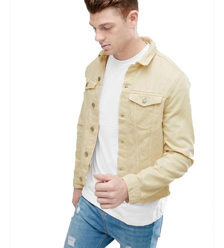 Casaca Jeans Beige De Hombre