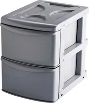 Comprar Organizador Cajonera Con 2 Cajones Plasutil De Plastico
