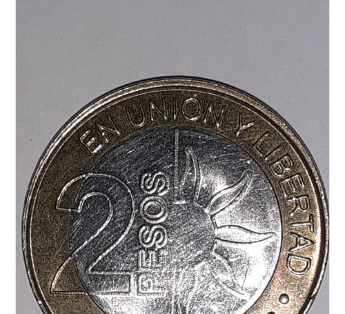 Moneda De 2 Pesos Del Año 2016 Bicentenario De La Independen