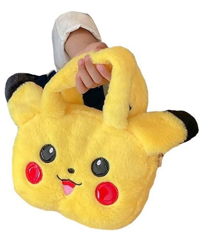 Cartera Morral Pikachu Importado Peluche Regulable 28cm