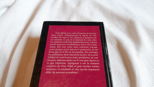 Imagen 2 de 4 de Juliano El Apostata Gore Vidal Altaya Tapa Dura