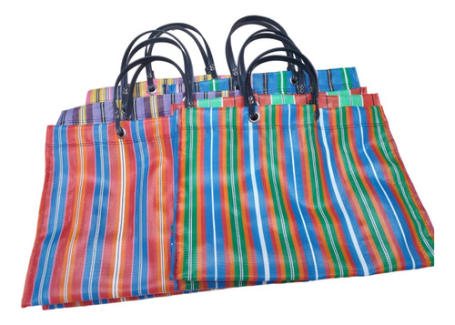 Bolsas De Mandados-compras-feria Super-reforzadas X 6 U.