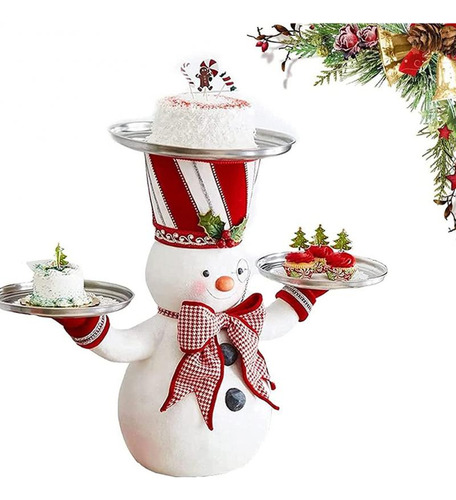 Estatuas De Muñeco De Nieve De Resina Con Soporte Para Aperi