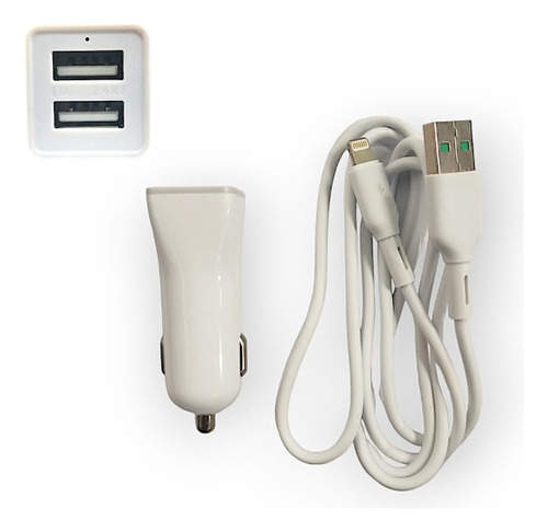 Cargador Para Auto 2usb Con Cable Para iPhone Legatus