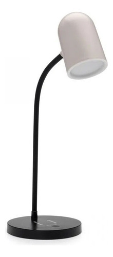 Luminária De Mesa Office Com Carregador Sem Fio Imaginarium Cor Da Cúpula Branco Cor Da Estrutura Preto