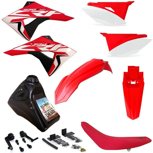 Kit Plástico Crf 230 Adaptável Honda Xre 300 Injetadas