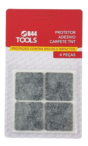 Imagem 1 de 3 de Protetor Adesivo Carpete Tnt 4un Quadrado 40mm - B44 Imports