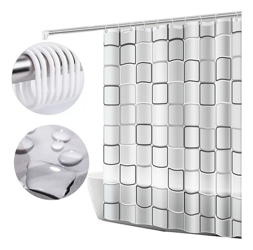 Hi, Cortina De Ducha Bañera 200x200 Cm Baño Cortinas