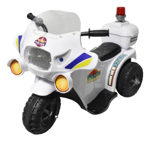 Moto A Bateria Con Luz Policia  Para Niños