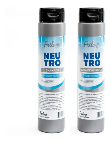 Shampoo + Acondicionador - Neutro Frilayp 370cc Pre Alisado