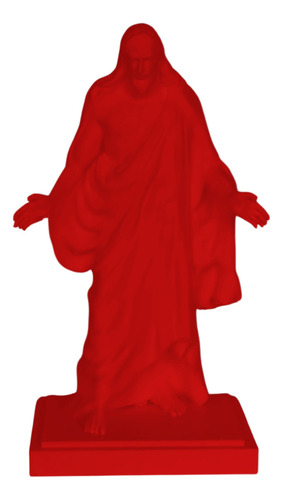 Miniatura Jesus Cristo Braços Abertos Decoração Católico Fé Cor Branco