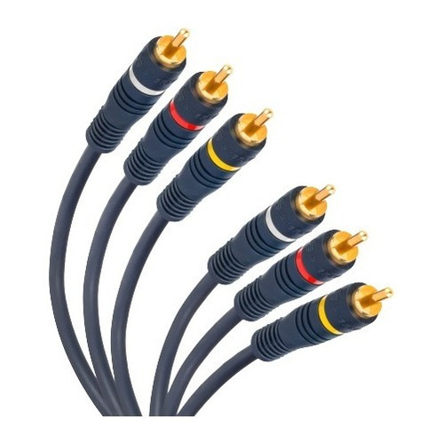 Cable Para Teatro En Casa 3 Plugs Rca A 3 Plugs Rca, 3,6 M