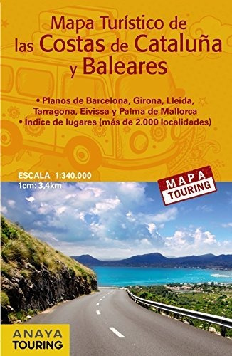 Mapa Turistico De Las Costas De Cataluna Y Baleares 2017 - V