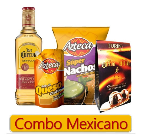 Combo Tequila Jose Cuervo Nachos, Salsa Queso Y Chocolates 