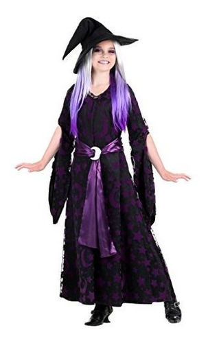 Disfraz Niña Bruja Mágica Luna Púrpura