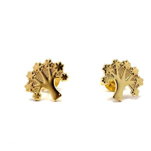 Aros Árbol De La Vida Enchapado Oro 18k