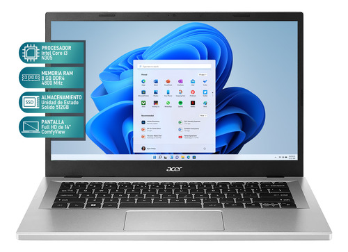 Laptop Acer Aspire 3 Core I3 8gb 512gb Ssd + Mouse Open Box