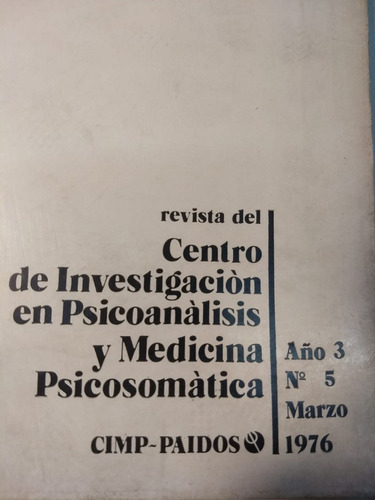 Eidon Revista Medicina Psicosomatica   Año  Número 5    -tt