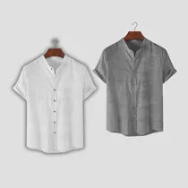 Comprar Kit Camisa Gola Padre Estilo Linho 2 Unidades Masculina