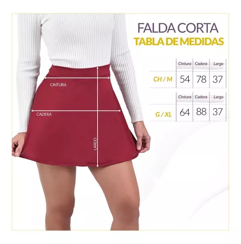 Falda Corta Mujer Sexy Strech Tela Suave Moda Varios Colores