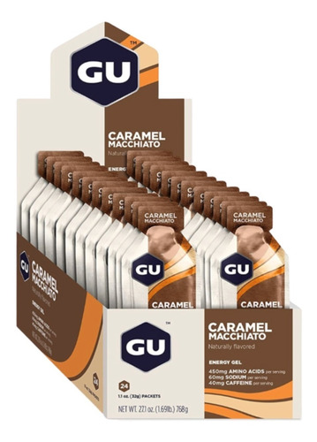 Gu Energy Gel Caramel Macchiato Caja 24 Unidades