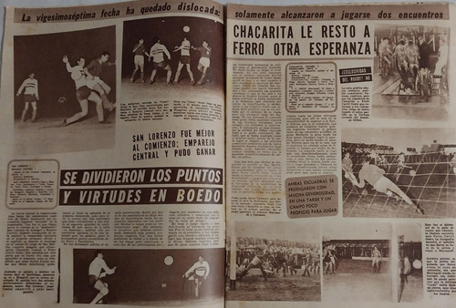 Goles 747 San Lorenzo 1 Central 1 , Chacarita 4 Ferro 3 (Usado)
