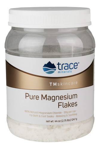 Pure Magnesium Flakes Trace Minerals - Recipiente (44 Oz)