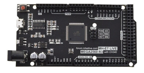 Imagen 1 de 4 de Mega Board 2560 Ch340g Micro Usb Arduino Compatible