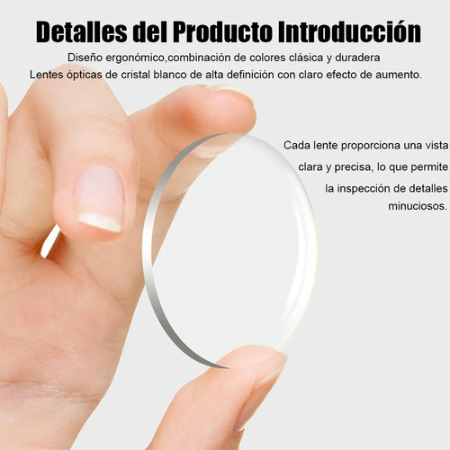 Lupa De Lectura Gran Aumento Mano De Luz Blanca Uv Led 2pzs