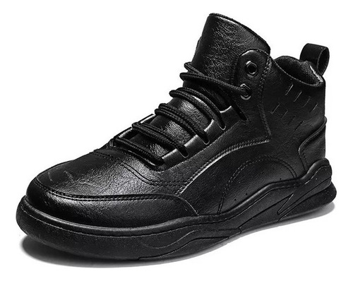 Botines Para Hombre Negro Modelo Casual Última Moda V205