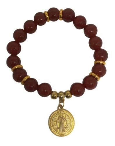 Imagen 3 de 8 de Pulsera Manilla Cuarzo Protección San Benito Chakras Piedra