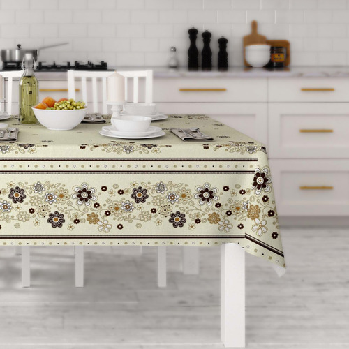 Toalha De Mesa 6 Lugares 2,00 X 1,40 Tecido Oxford Forro