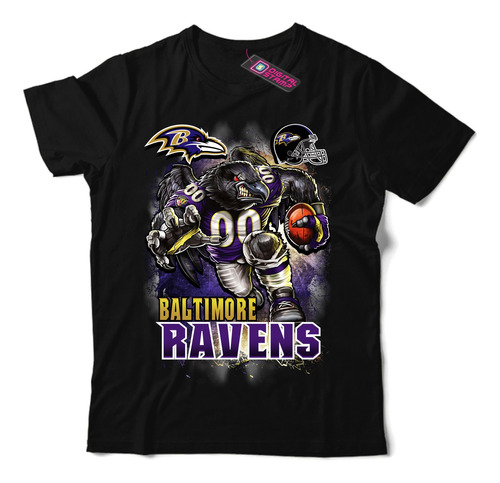 Remera Baltimore Ravens Equipo Nfl 24 Dtg Premium