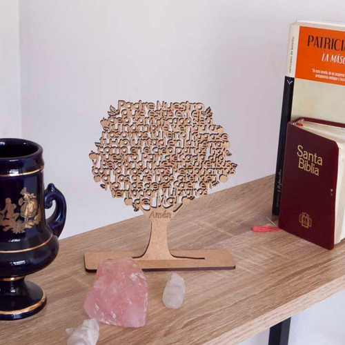 Imagen 4 de 5 de Recuerdo Árbol Padre Nuestro/ Bautizo/ Comunion/ Mdf