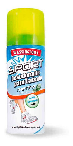 Imagen 1 de 1 de Antitranspirante Wassington Sport menta 107 g