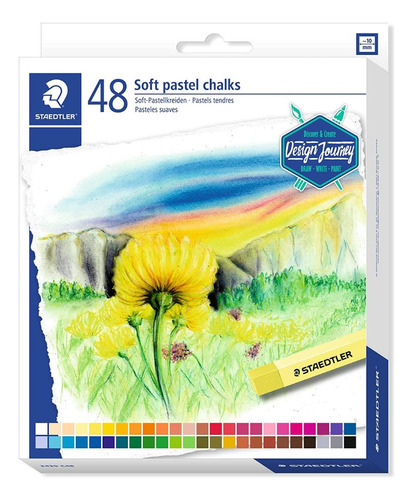 Giz Pastel Seco Staedtler Soft Karat 48 Cores