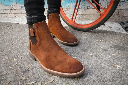 Bota Chelsea Para Hombre Piel Café Fabián Arenas