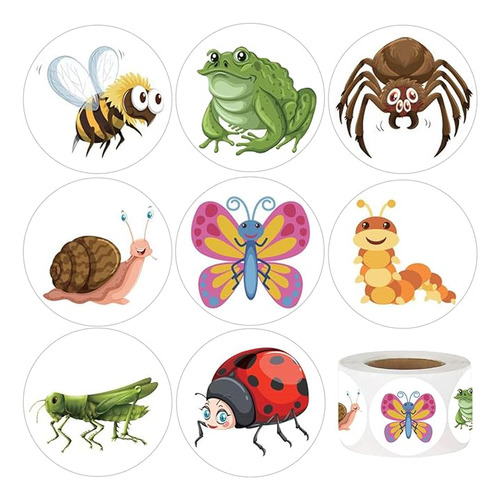 600 Calcomanias Insectos Para Niños 8 Estilos Dibujos Animad