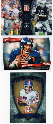 2010-2013 Topps John Elway Broncos ( 3 ) Inserts