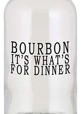 Botella De Bourbon De Licor De Vidrio Con Tapa De Corcho, 25