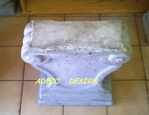 Columna Decorativa Cemento Para Banco O Mesa Ratona 45 Cm