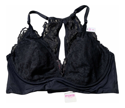 Corpiño Negro Encaje Pink Victorias Secret