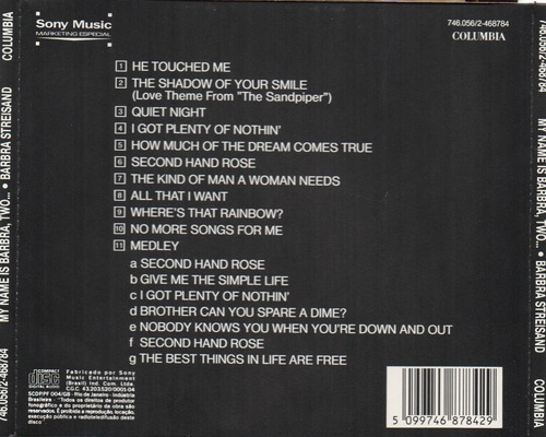 Cd - Barbra Streisand- My Name Is Barbra, Two