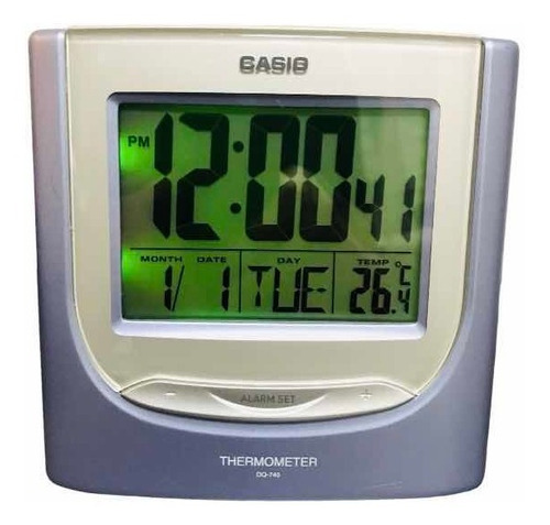 Reloj Casio Despertador Luz Termómetro Digital 12,5 Cm Alto