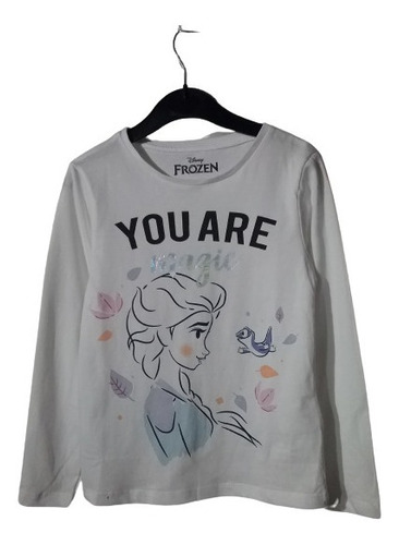 Remera Manga Larga Importada. Elsa Frozen