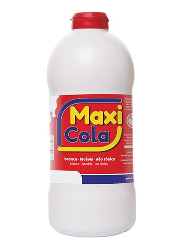 Cola Branca Escolar Maxi Cola 1kg Caixa 12 Un. Atacado Frama Cor Branco