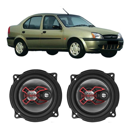 Falante Ford Fiesta 2000 A 2003 Bravox 100w Automotivo Kit